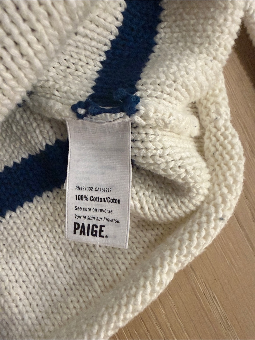 PAIGE Nautical Striped Knit Sweater – Size S - Picture 5 of 5